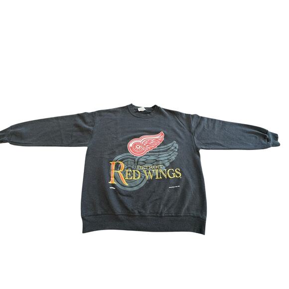 "NUTMEG MILLS" 1994 US Red Wings Sweatshirt SZ L Hockey Vintage Grandpa Core Y2K - Picture 1 of 6